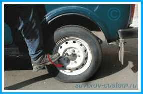 Замена колеса 