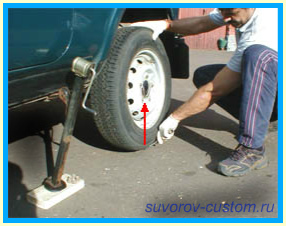 Замена колеса 