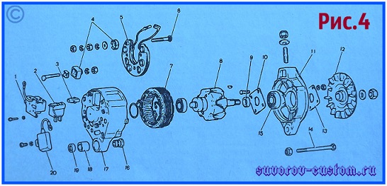 разборка генератора ваз 2108