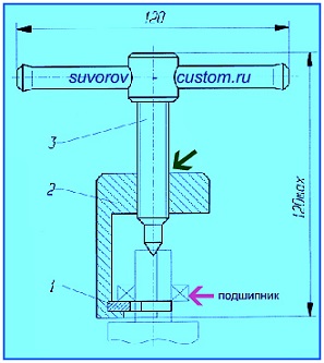 Съёмник для подшипника самодельный